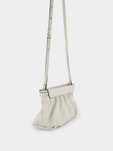 Isabel Marant Luzes Gathered Crossbody White Leather Bag
