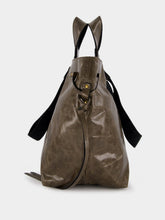 Isabel Marant Wardy Crinkle-Effect Leather Brown Tote Bag