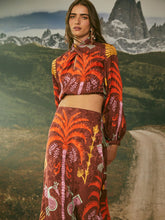 Johanna Ortiz Diwali Printed Cutout Crop Top