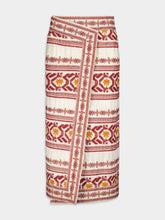 Johanna Ortiz Pleno Sol-Embroidered Cotton Wrap Skirt
