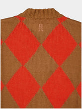 La DoubleJ Argyle Alpaca Blend Cardigan