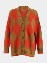 La DoubleJ Argyle Alpaca Blend Cardigan