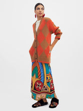 La DoubleJ Argyle Alpaca Blend Cardigan