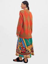 La DoubleJ Argyle Alpaca Blend Cardigan