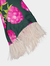 La DoubleJ Lampone Feathered Silk Kaftan