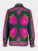 La DoubleJ Lampone Placée Emerald Silk Twill Shirt