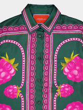 La DoubleJ Lampone Placée Emerald Silk Twill Shirt