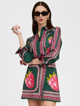 La DoubleJ Lampone Placée Emerald Silk Twill Shirt