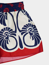 La DoubleJ Palmetto-Print Silk Shorts