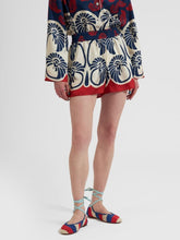 La DoubleJ Palmetto-Print Silk Shorts