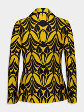 La DoubleJ Papyrus-Print Cady Wool Blazer