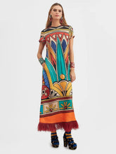 La DoubleJ Silk Twill Dress with Feathers