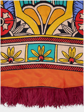 La DoubleJ Silk Twill Dress with Feathers