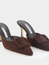 Manolo Blahnik 70mm Buckle-Detail Pointed Mules