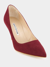 Manolo Blahnik BB 70 Red Suede Pointed Toe Pumps