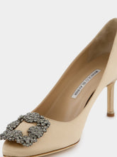 Manolo Blahnik Hangisi 70mm Champagne Jewel Buckle Pumps