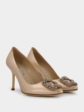Manolo Blahnik Hangisi 90mm Leather Pumps