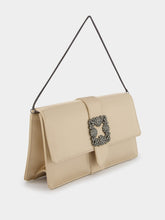 Manolo Blahnik Satin Jewel Buckle Clutch