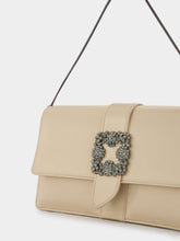 Manolo Blahnik Satin Jewel Buckle Clutch