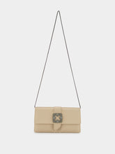 Manolo Blahnik Satin Jewel Buckle Clutch