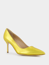 Manolo BlahnikTora 70mm Yellow Leather Pumps at Fashion Clinic