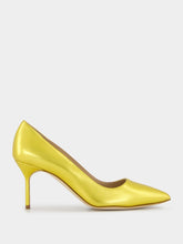 Manolo BlahnikTora 70mm Yellow Leather Pumps at Fashion Clinic