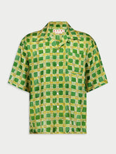 Marni Checked Short-Sleeve Silk Shirt
