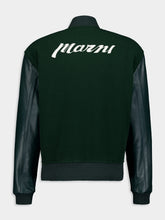 Marni Wool Felt Bomber With Leather Sleeves