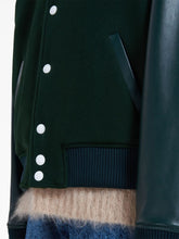 Marni Wool Felt Bomber With Leather Sleeves