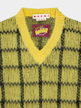 Marni Yellow Checked Mohair Vest