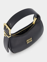 Miu Miu Black Leather Hobo Bag