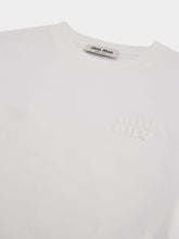 Miu Miu Embroidered Jersey T-Shirt