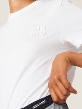 Miu Miu Embroidered Jersey T-Shirt