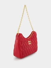 Miu Miu Logo-Plaque Matelassé Leather Shoulder Bag