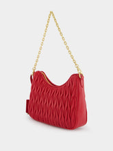 Miu Miu Logo-Plaque Matelassé Leather Shoulder Bag