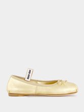 Miu Miu Metallic Leather Ballet Flats