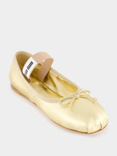 Miu Miu Metallic Leather Ballet Flats