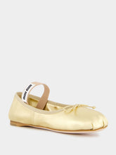 Miu Miu Metallic Leather Ballet Flats