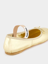 Miu Miu Metallic Leather Ballet Flats