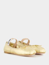 Miu Miu Metallic Leather Ballet Flats