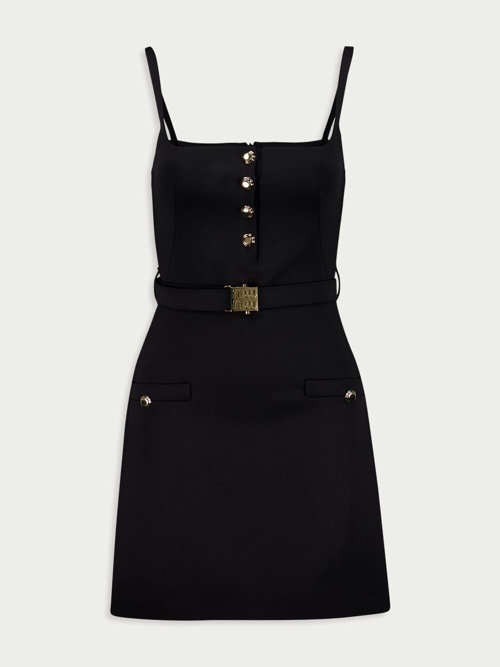 miu miu black mini dress Blue Drapped Midi Dress – Montsand