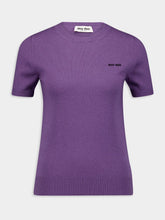 Miu Miu Slim-fit Purple Cashmere Sweater