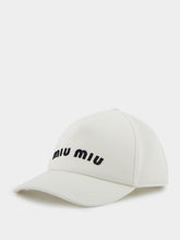 Miu Miu White Cotton Cap with Logo