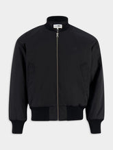 MM6 Maison Margiela Logo-Embroidered Bomber Jacket with Zip