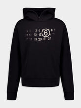 MM6 Maison Margiela Numbers Motif Cotton Blend Hoodie