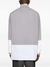 MM6 Maison Margiela Stripe-Print Panelled Cotton Shirt