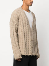 MM6 Maison Margiela V-Neck Cabel-Knit Cardigan