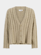 MM6 Maison Margiela V-Neck Cabel-Knit Cardigan