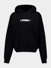 Off-White Blurred Logo-Print Cotton Hoodie