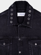 Off-White Eyelet-Detail Cotton Denim Jacket